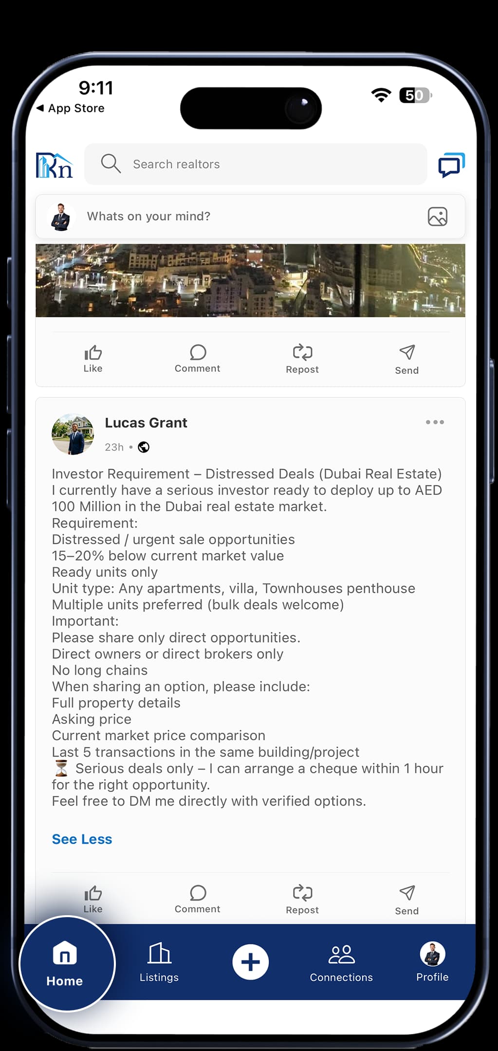 RealtorsIn App Screenshot 1