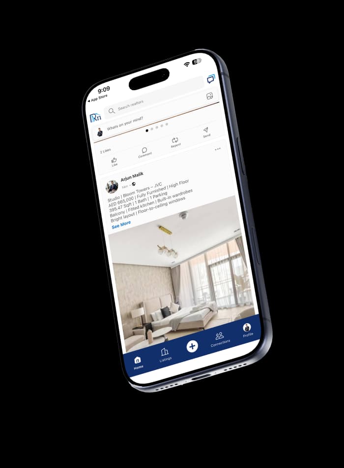 A mobile phone displaying posts shared by various users